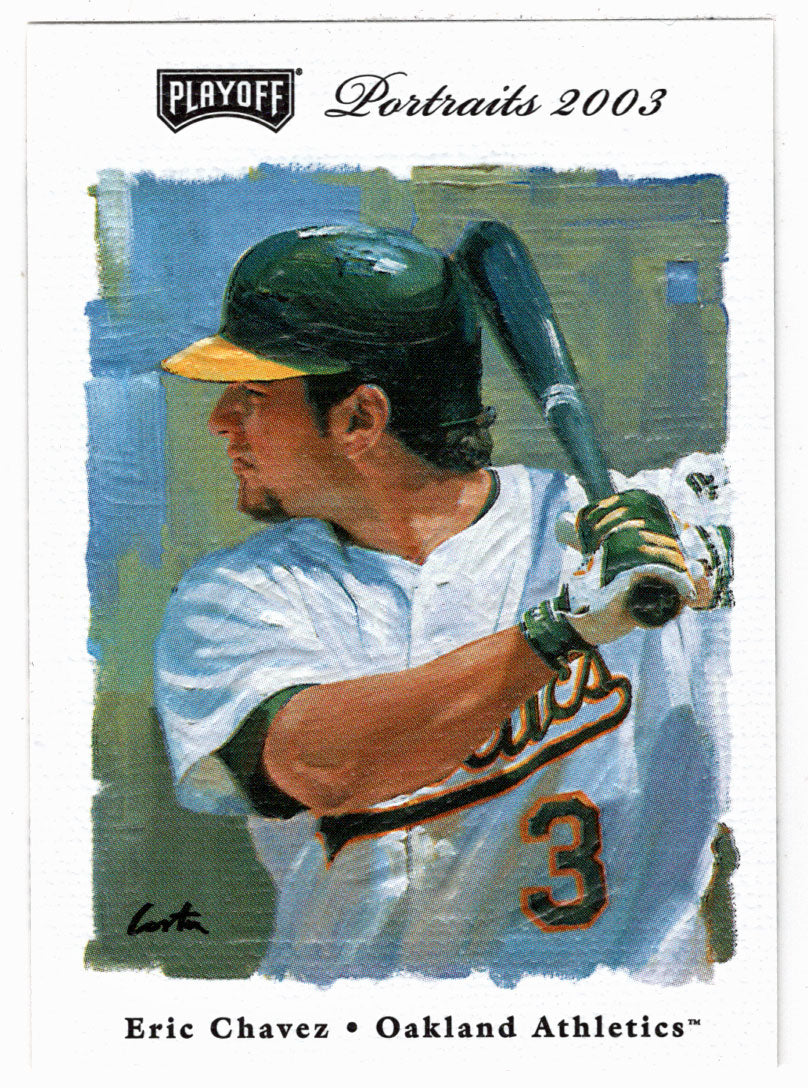 Eric Chavez - Oakland Athletics (MLB Baseball Card) 2003 Playoff Portraits # 54 Mint