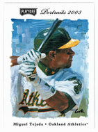 Miguel Tejada - Oakland Athletics (MLB Baseball Card) 2003 Playoff Portraits # 58 Mint