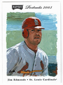 Jim Edmonds - St. Louis Cardinals (MLB Baseball Card) 2003 Playoff Portraits # 60 Mint