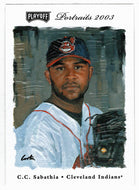 C.C. Sabathia - Cleveland Indians (MLB Baseball Card) 2003 Playoff Portraits # 67 Mint