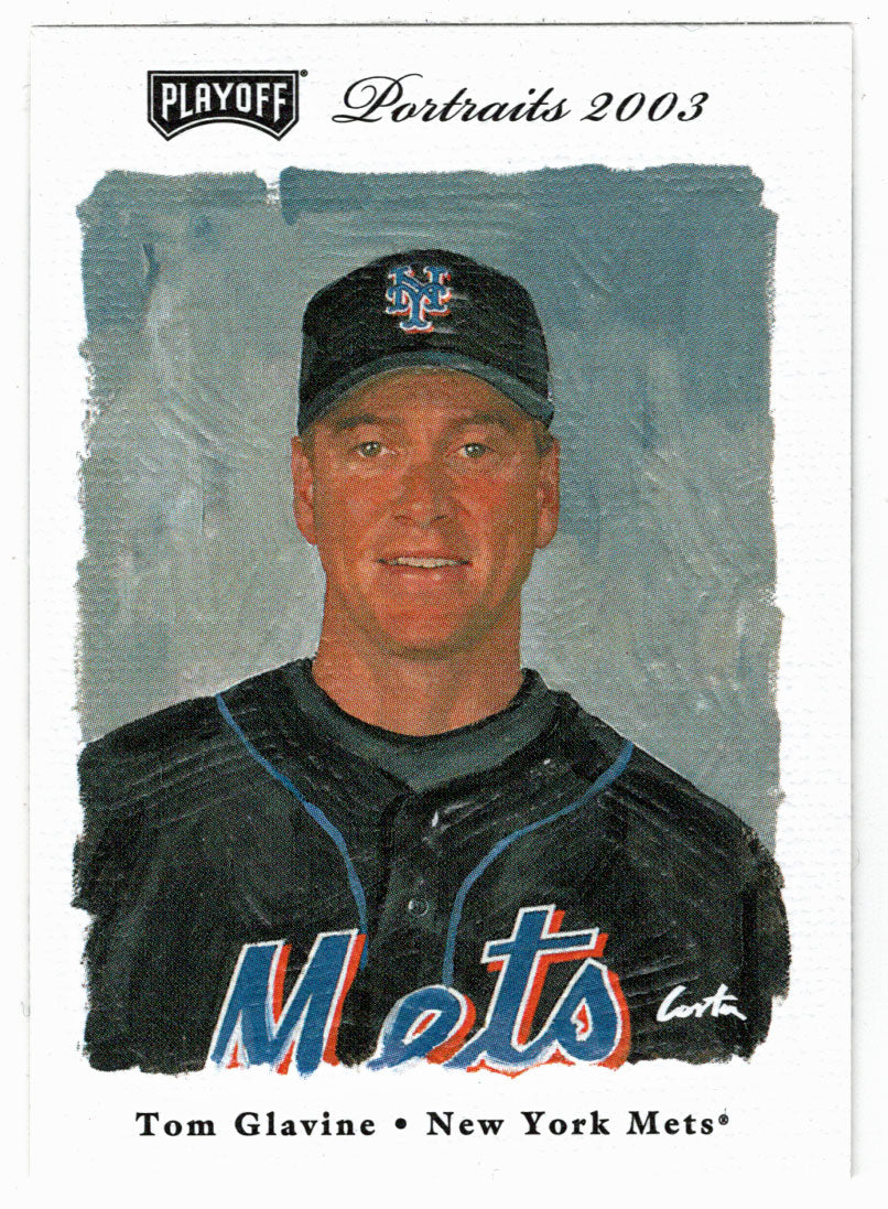 Tom Glavine - New York Mets (MLB Baseball Card) 2003 Playoff Portraits # 77 Mint