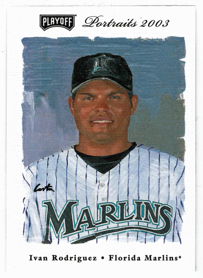 Ivan Rodriguez - Florida Marlins (MLB Baseball Card) 2003 Playoff Portraits # 87 Mint