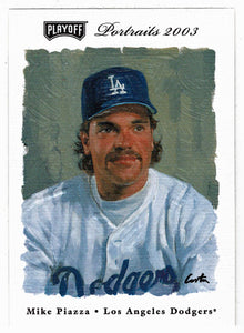 Mike Piazza - Los Angeles Dodgers (MLB Baseball Card) 2003 Playoff Portraits # 144 Mint