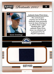 Jason Jennings 37/100 - Colorado Rockies - Bronze Jersey (MLB Baseball Card) 2003 Playoff Portraits # 9 Mint