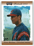 Victor Martinez 42/100 - Cleveland Indians - Bronze Jersey (MLB Baseball Card) 2003 Playoff Portraits # 41 Mint