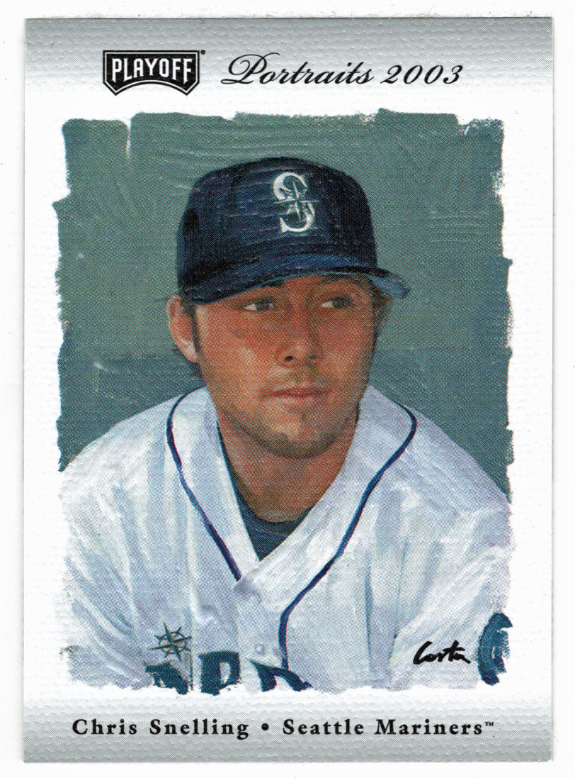 Chris Snelling 32/50 - Seattle Mariners - Silver (MLB Baseball Card) 2003 Playoff Portraits # 79 Mint