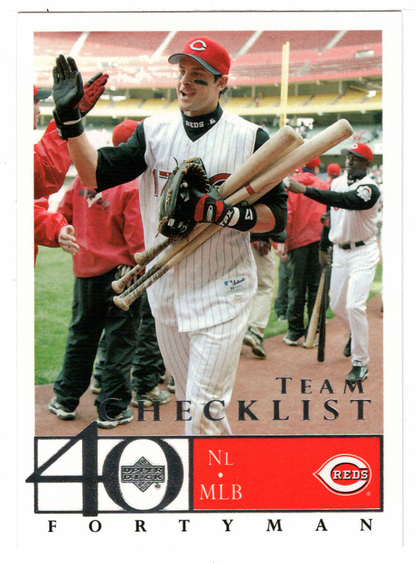 Cincinnati Reds - Team Checklist (MLB Baseball Card) 2003 Upper Deck 40-Man # 978 Mint