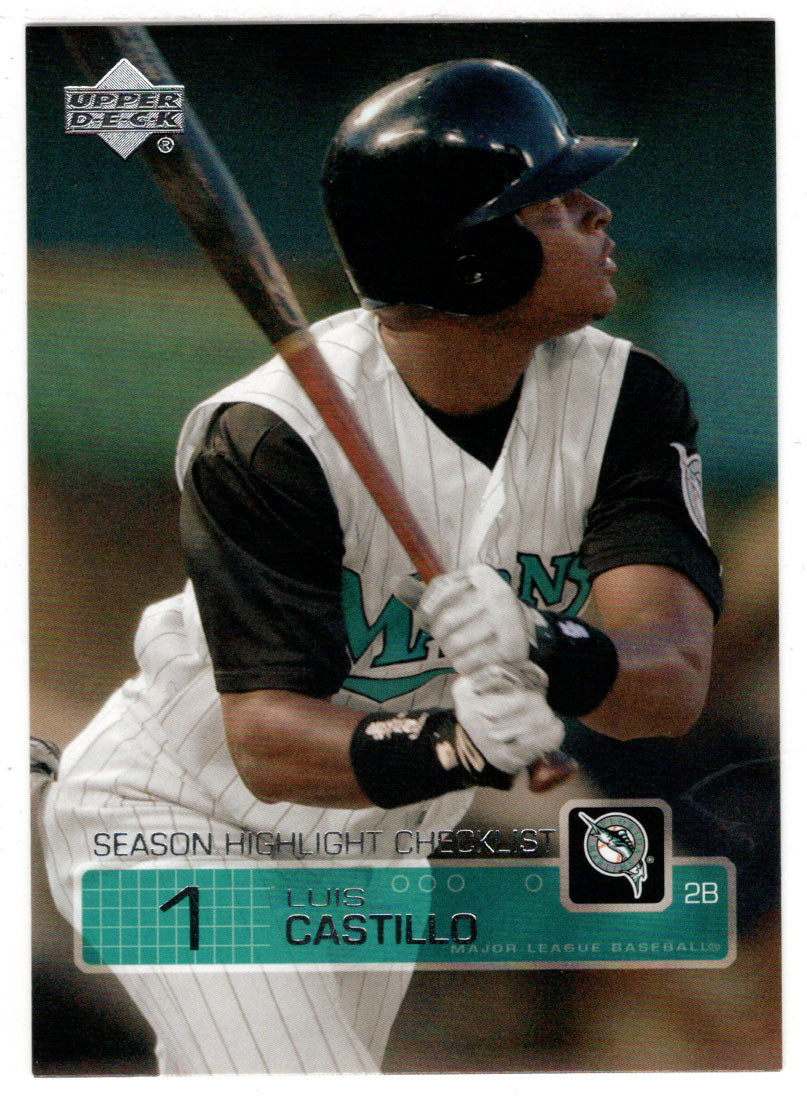 Luis Castillo - Florida Marlins - Season Highlight - Checklist: 113-140 (MLB Baseball Card) 2003 Upper Deck # 265 Mint