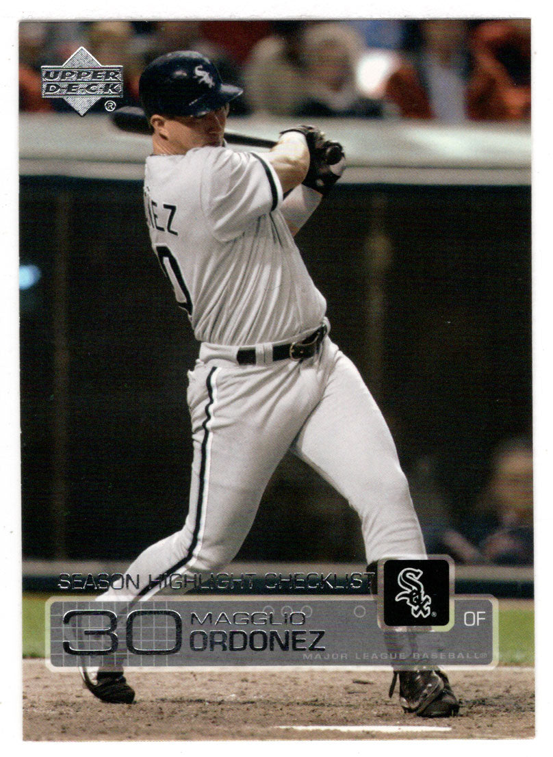 Magglio Ordonez - Chicago White Sox - Season Highlight - Checklist: 225-252 (MLB Baseball Card) 2003 Upper Deck # 269 Mint