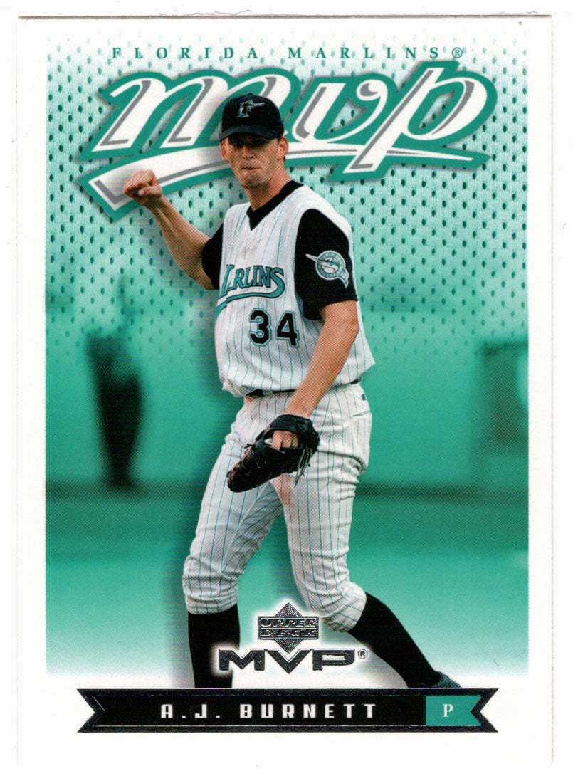 A.J. Burnett - Florida Marlins (MLB Baseball Card) 2003 Upper Deck MVP # 80 Mint