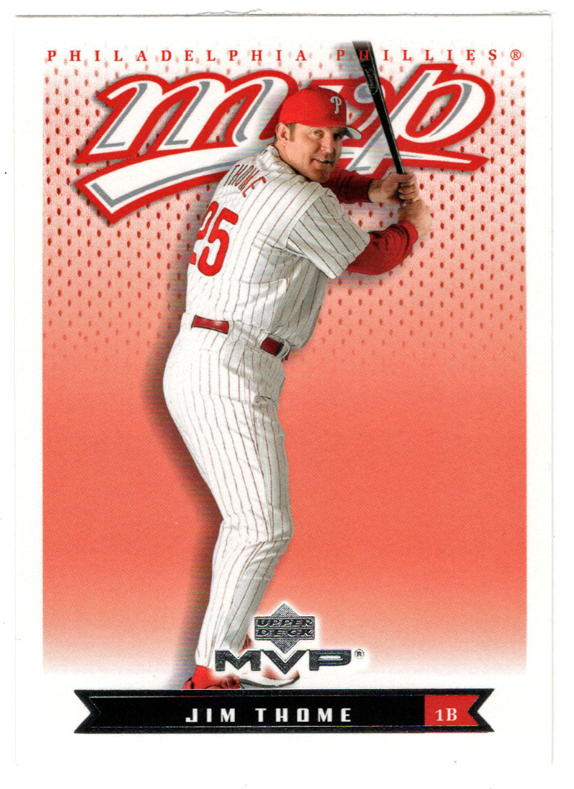 Jim Thome - Philadelphia Phillies (MLB Baseball Card) 2003 Upper Deck MVP # 154 Mint