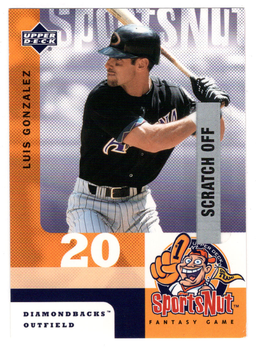 Luis Gonzalez - Arizona Diamondbacks - SportsNut (MLB Baseball Card) 2003 Upper Deck MVP # SN3 Mint