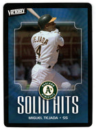 Miguel Tejada - Oakland Athletics - Solid Hits (MLB Baseball Card) 2003 Upper Deck Victory # 111 Mint