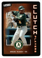 Miguel Tejada - Oakland Athletics - Clutch Players (MLB Baseball Card) 2003 Upper Deck Victory # 142 Mint