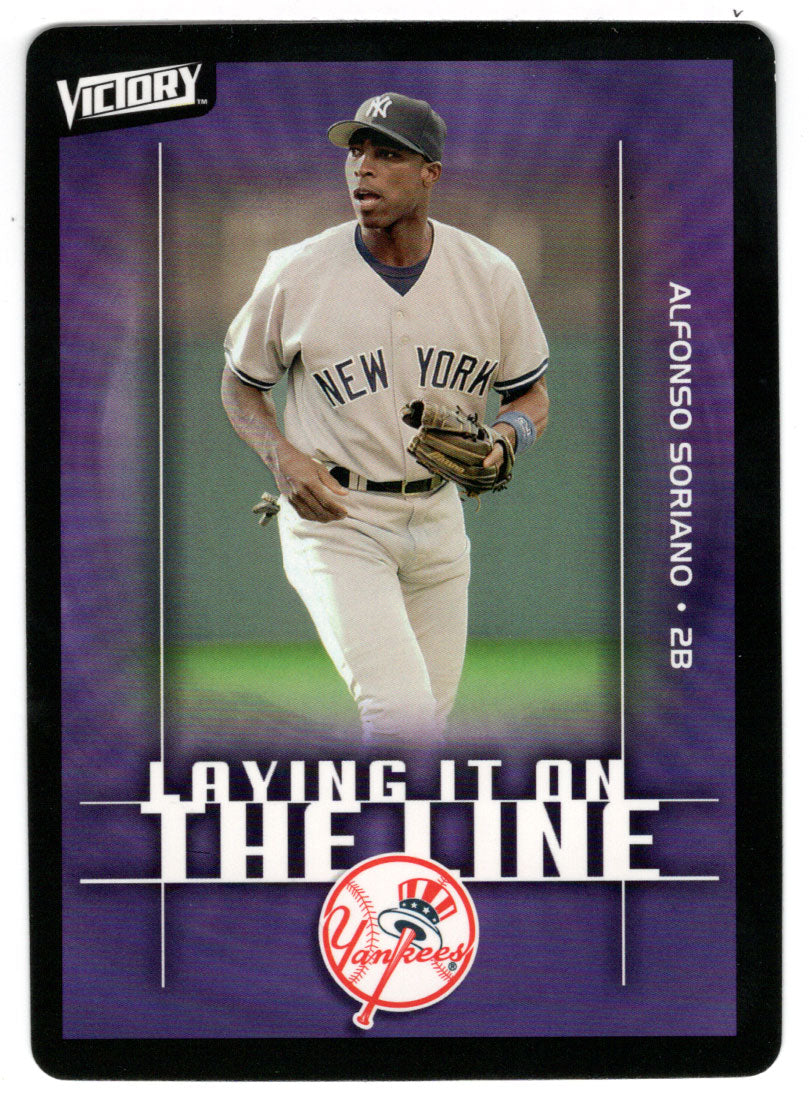 Alfonso Soriano - New York Yankees - Laying It On The Line (MLB Baseball Card) 2003 Upper Deck Victory # 149 Mint