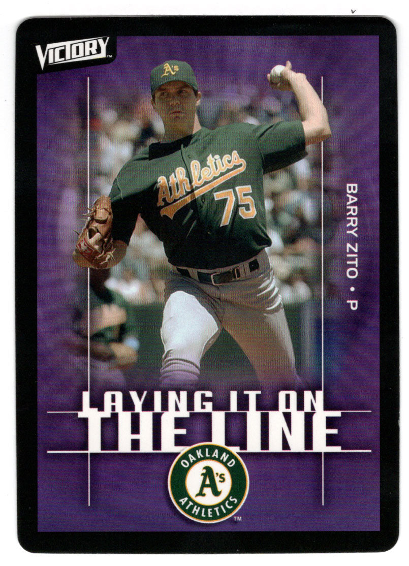 Barry Zito - Oakland Athletics - Laying It On The Line (MLB Baseball Card) 2003 Upper Deck Victory # 151 Mint