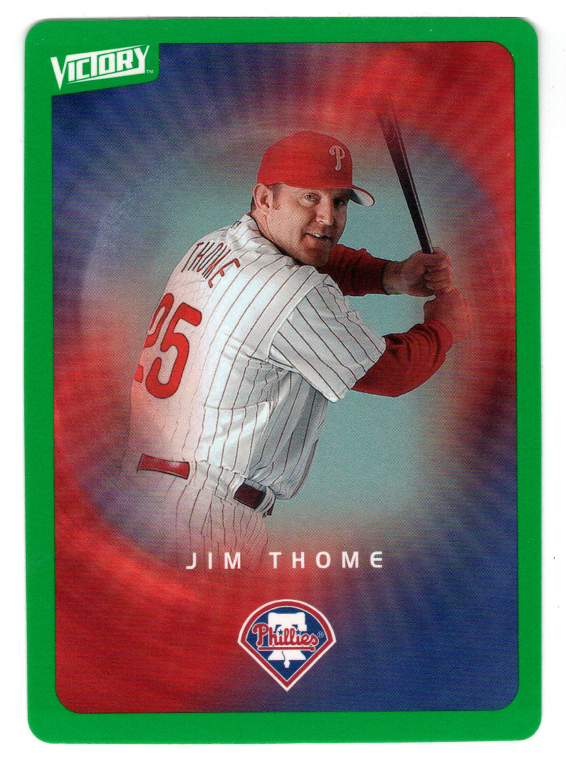 Jim Thome - Philadelphia Phillies - Tier 1 Green (MLB Baseball Card) 2003 Upper Deck Victory # 71 Mint