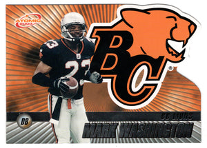 Mark Washington - British Columbia Lions (CFL Football Card) 2003 Pacific Atomic # 11 Mint