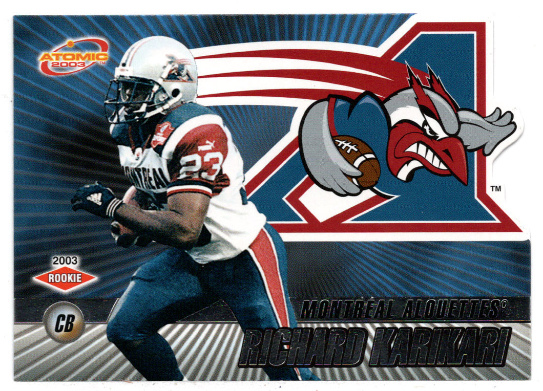 Richard Karikari - Montreal Alouettes (CFL Football Card) 2003 Pacific Atomic # 53 Mint
