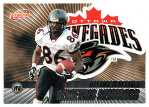 Demetris Bendross - Ottawa Renegades (CFL Football Card) 2003 Pacific Atomic # 57 Mint
