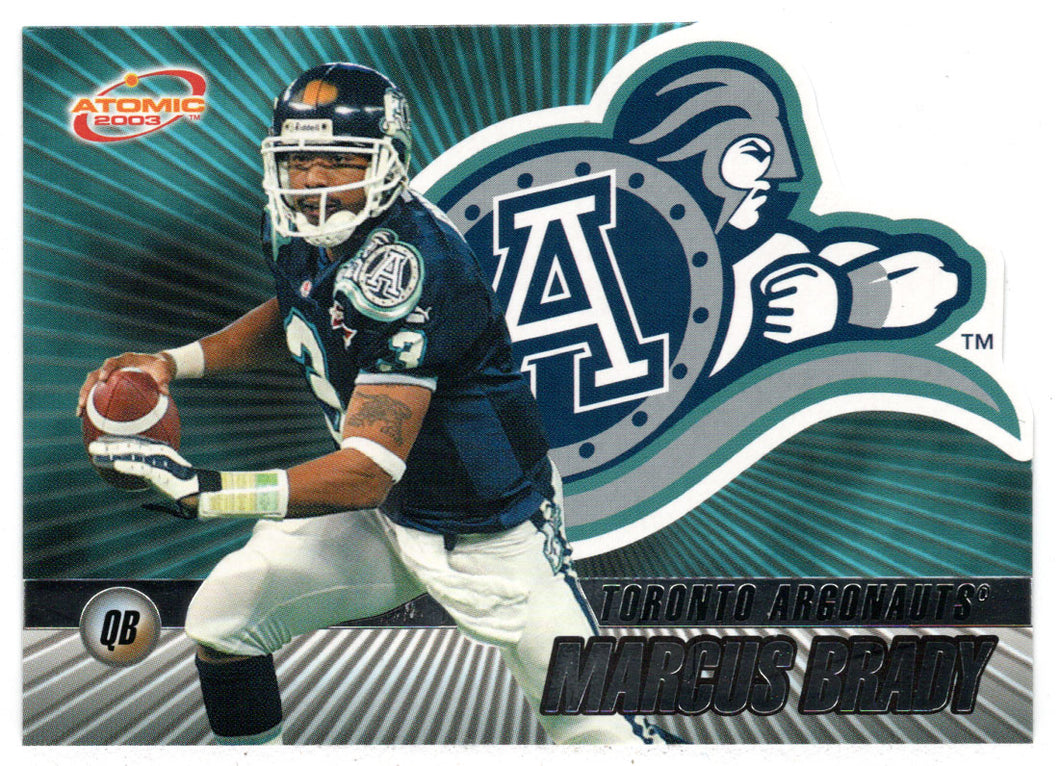 Marcus Brady - Toronto Argonauts (CFL Football Card) 2003 Pacific Atomic # 80 Mint