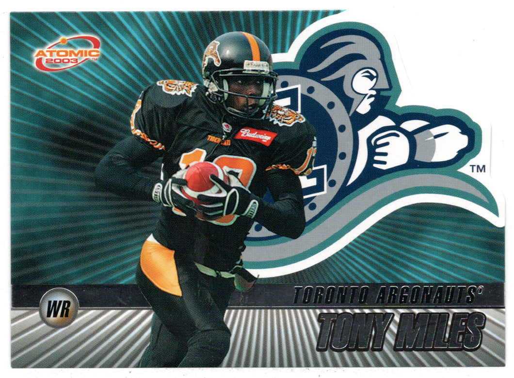 Tony Miles - Toronto Argonauts (CFL Football Card) 2003 Pacific Atomic # 85 Mint
