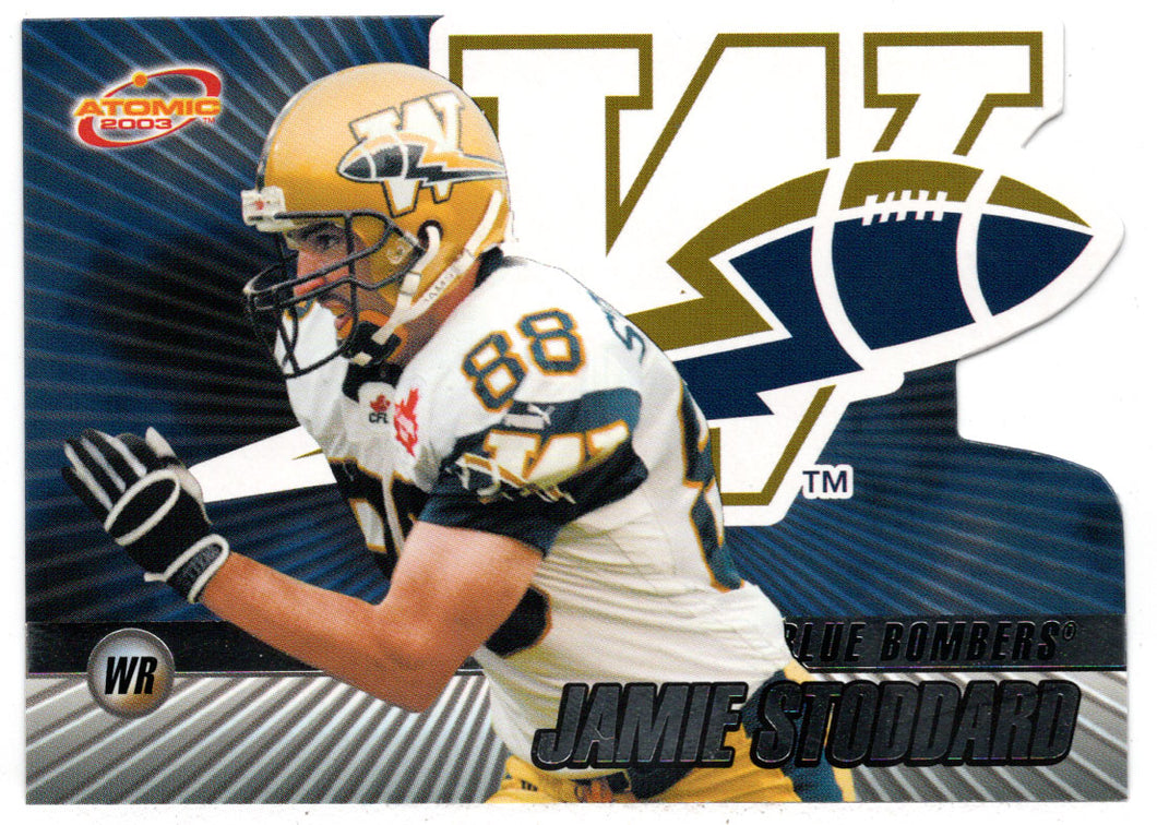 Jamie Stoddard - Winnipeg Blue Bombers (CFL Football Card) 2003 Pacific Atomic # 99 Mint