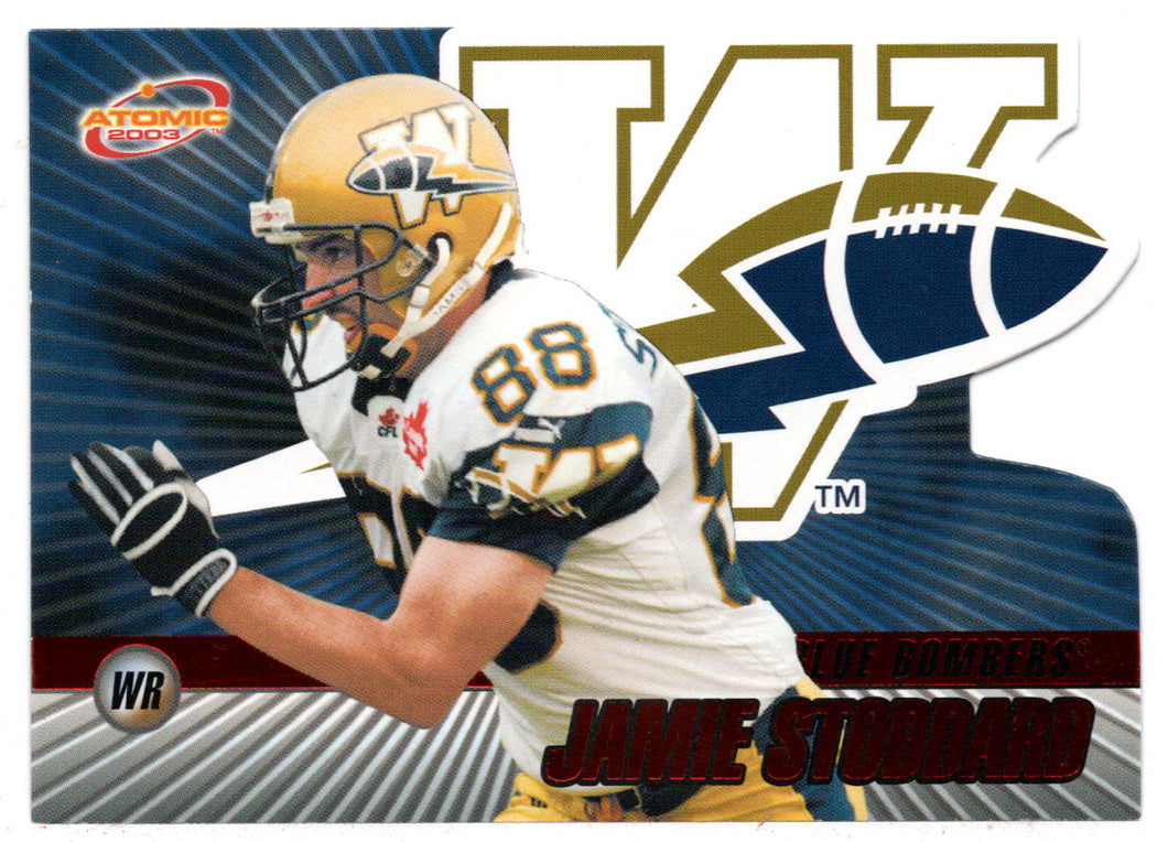 Jamie Stoddard - Winnipeg Blue Bombers - Red Edition (CFL Football Card) 2003 Pacific Atomic # 99 Mint