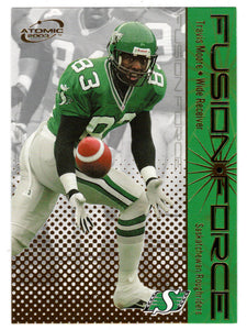 Travis Moore - Saskatchewan Roughriders - Fusion Force (CFL Football Card) 2003 Pacific Atomic # 6 Mint