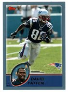 David Patten - New England Patriots (NFL Football Card) 2003 Topps # 13 Mint