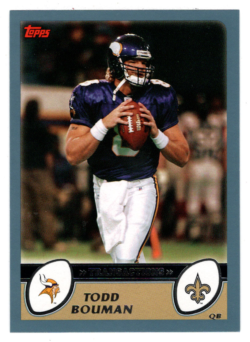 Todd Bouman - Minnesota Vikings (NFL Football Card) 2003 Topps # 33 Mint
