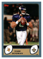 Todd Bouman - Minnesota Vikings (NFL Football Card) 2003 Topps # 33 Mint