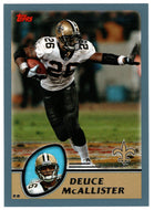 Deuce McAllister - New Orleans Saints (NFL Football Card) 2003 Topps # 40 Mint