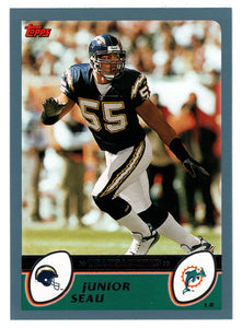 Junior Seau - San Diego Chargers (NFL Football Card) 2003 Topps # 98 Mint