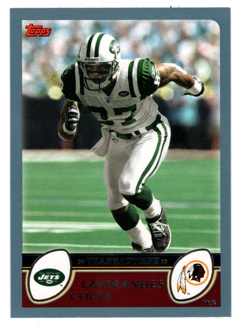 Laveranues Coles - Washington Redskins (NFL Football Card) 2003 Topps # 140 Mint