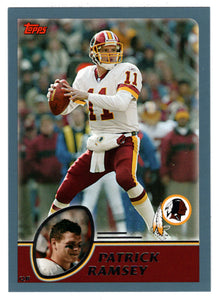 Patrick Ramsey - Washington Redskins (NFL Football Card) 2003 Topps # 172 Mint