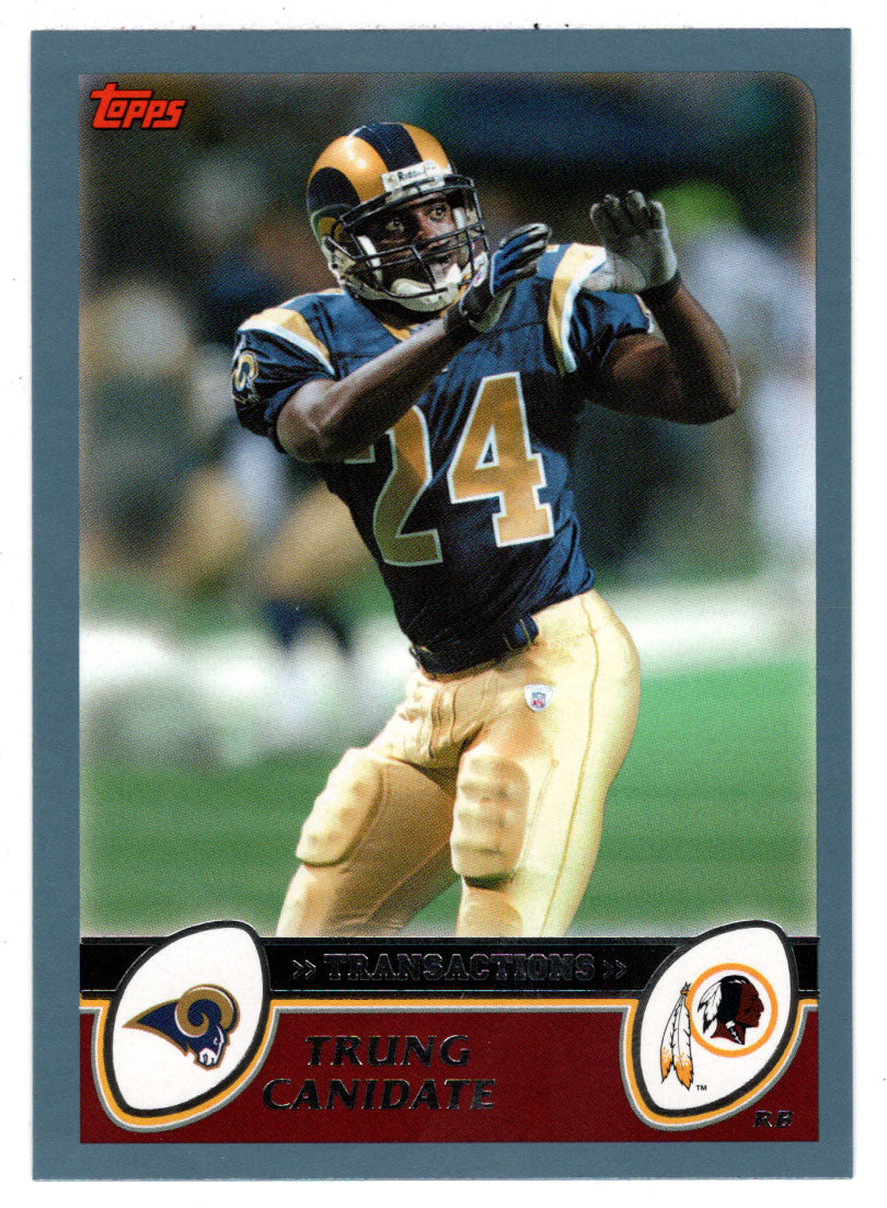Trung Canidate - Washington Redskins (NFL Football Card) 2003 Topps # 185 Mint