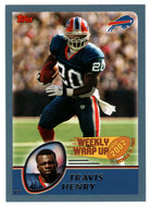 Travis Henry - Buffalo Bills - Weekly Wrap Up (NFL Football Card) 2003 Topps # 296 Mint