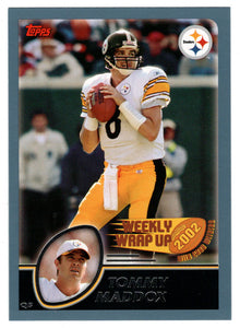 Tommy Maddox - Pittsburgh Steelers - Weekly Wrap Up (NFL Football Card) 2003 Topps # 308 Mint