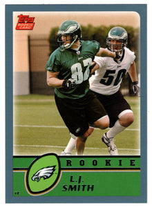 L.J. Smith RC - Philadelphia Eagles (NFL Football Card) 2003 Topps # 327 Mint