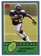 Onterrio Smith RC - Minnesota Vikings (NFL Football Card) 2003 Topps # 336 Mint