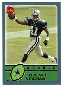 Terence Newman RC - Dallas Cowboys (NFL Football Card) 2003 Topps # 383 Mint