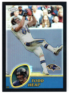 Todd Heap 395/599 - Baltimore Ravens - Chrome Black Refractors (NFL Football Card) 2003 Topps # 61 Mint