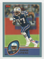 David Givens - New England Patriots - GOLD (NFL Football Card) 2003 Topps # 176 Mint