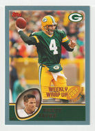 Brett Favre - Green Bay Packers - Weekly Wrap Up - GOLD (NFL Football Card) 2003 Topps # 295 Mint