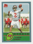 Chris Simms - Tampa Bay Buccaneers - Rookie Season - GOLD (NFL Football Card) 2003 Topps # 325 Mint