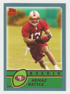 Arnaz Battle - San Francisco 49ers - Rookie Season - GOLD (NFL Football Card) 2003 Topps # 343 Mint
