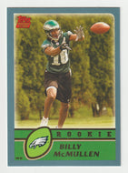 Billy McMullen - Philadelphia Eagles - Rookie Season - GOLD (NFL Football Card) 2003 Topps # 346 Mint