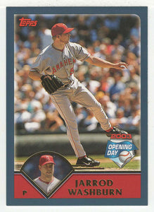 Jarrod Washburn - Anaheim Angels (MLB Baseball Card) 2003 Topps Opening Day # 2 Mint