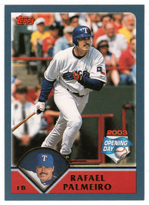 Rafael Palmeiro - Texas Rangers (MLB Baseball Card) 2003 Topps Opening Day # 28 Mint